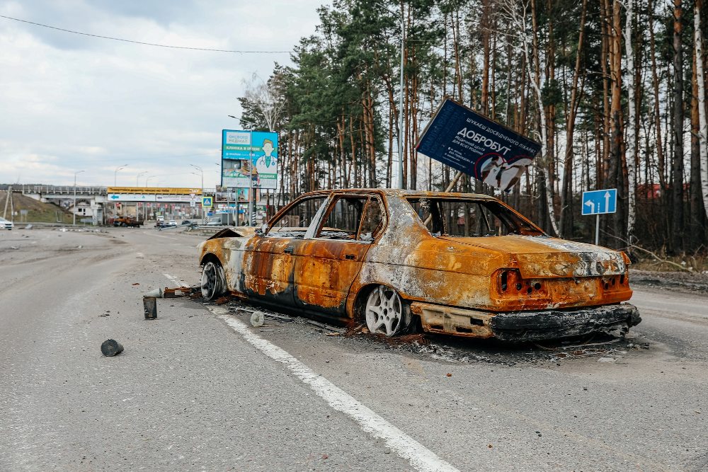 War destruction in Ukraine. Photo by Nick Tsybenko, Unsplash